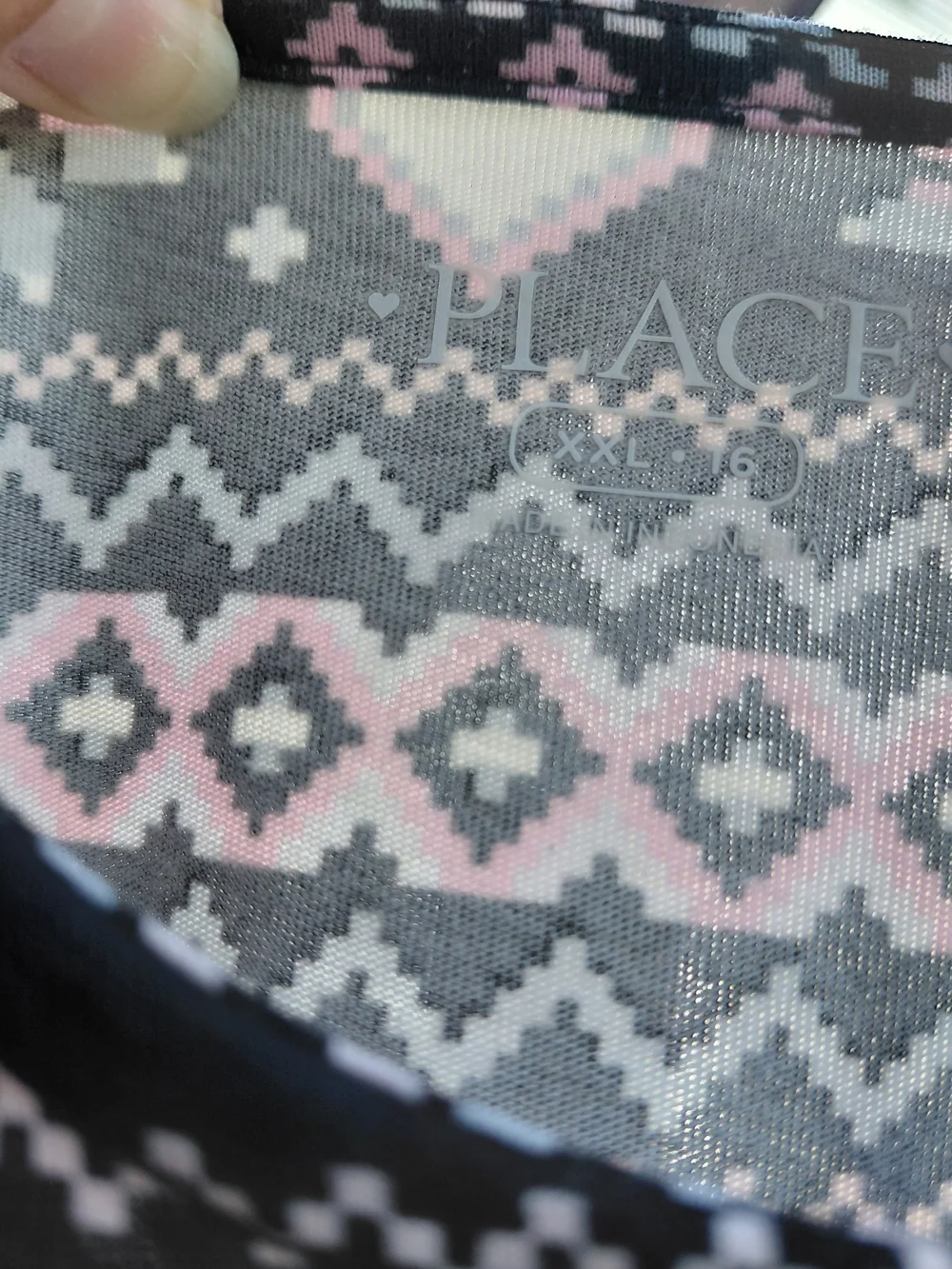 New Children's Place Black Knit Dress with Pink & White Fair Isle Hearts